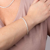 Diamond Cut Rope Chain Bracelet